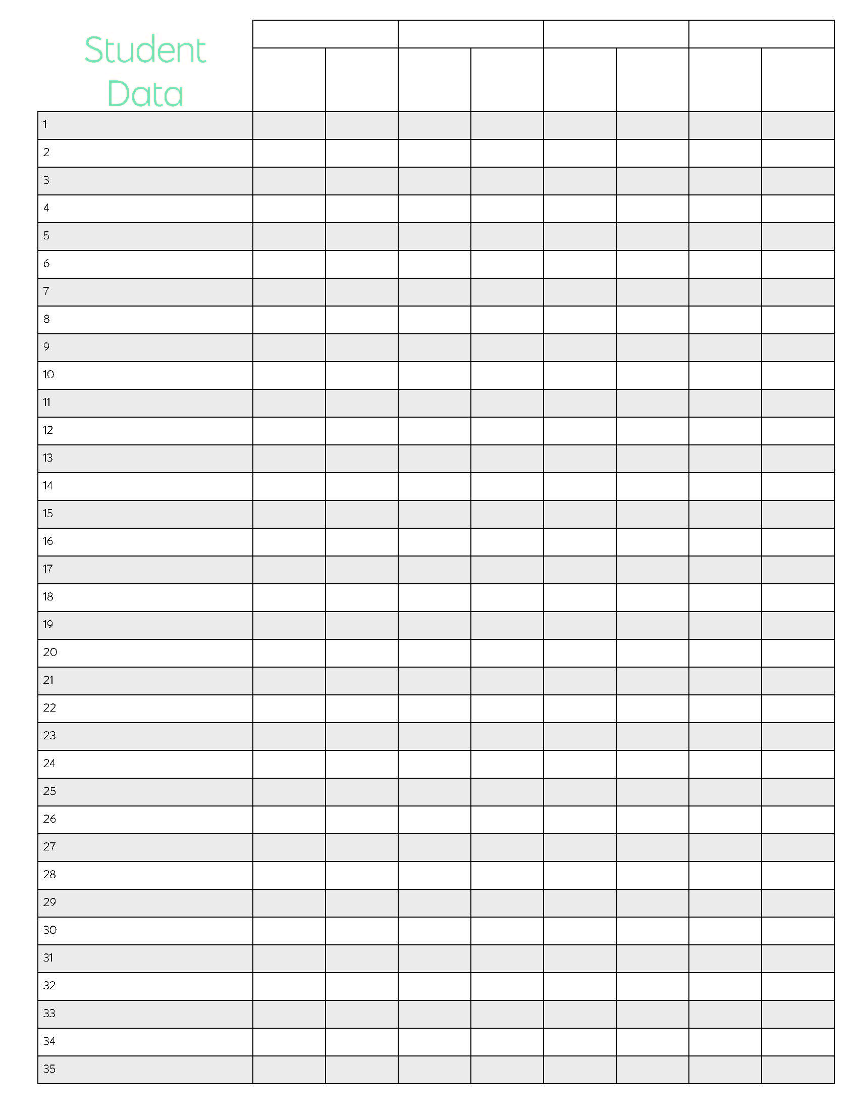 Student Data List